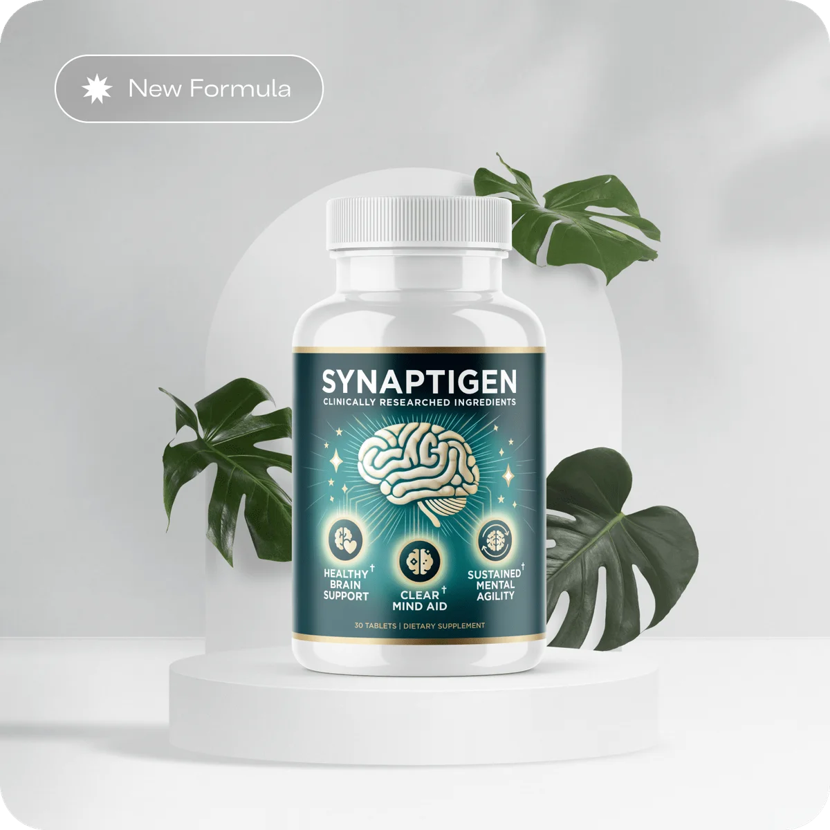 Synaptigen Natural Cognitive Formula — Front Label